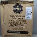 Regalo 130-Inch Super Wide Adjustable Baby Gate and Play Yard, 2-in-1, Bonus Kit, Includes 4 Pack of Wall Mounts(Pack of 1) (White)