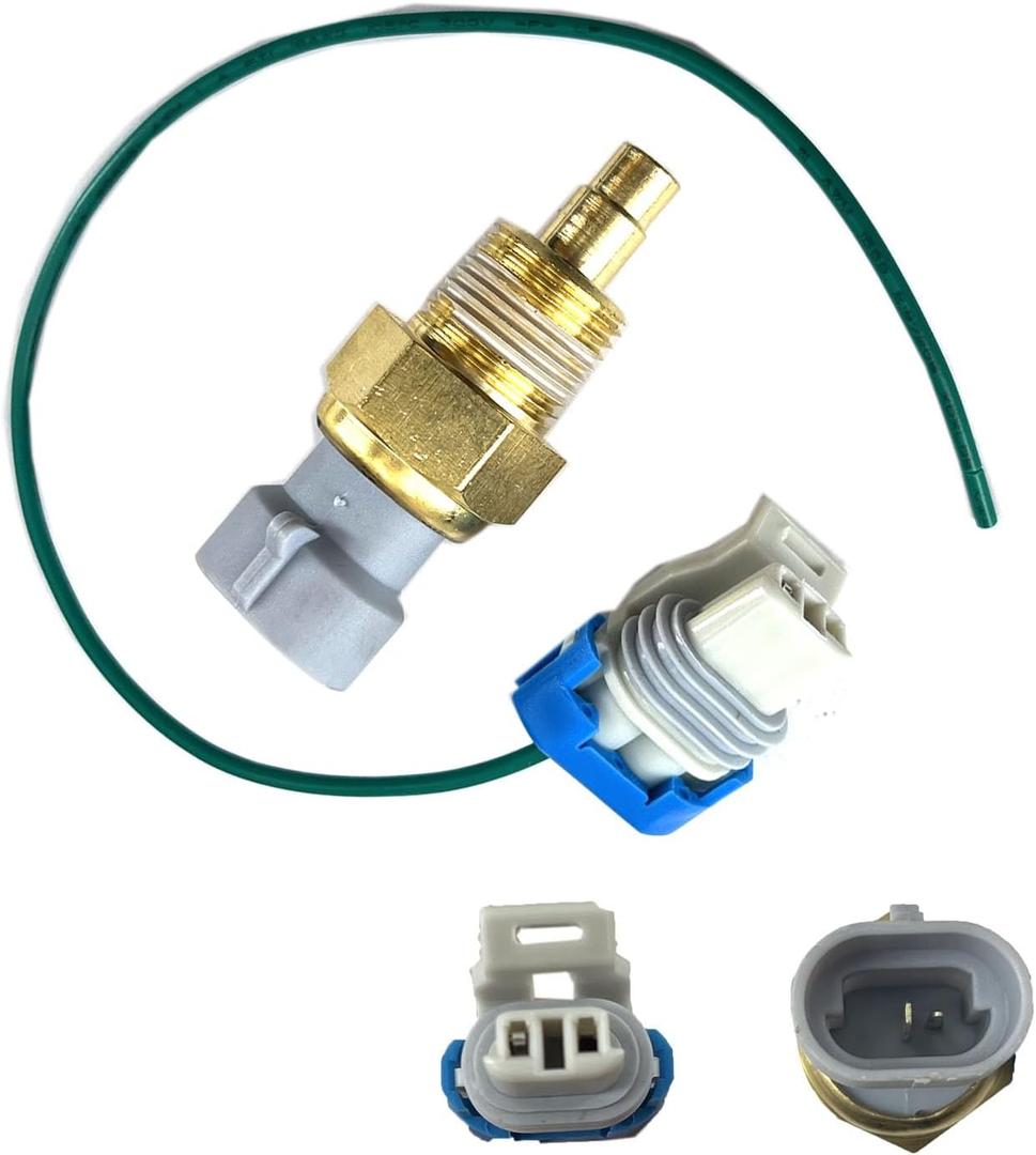 Engine Coolant Temperature Sensor with Connector Pigtail Harness 25037332 Compatible with Regal Astro Blazer C1500 C2500 C3500 K1500 K2500 K3500 Bravada Silhouette Safari Sonoma V3500
