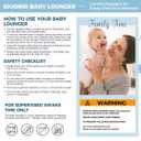 Baby Lounger & Snuggle Nest for Newborn 0-24 Months, Baby Nest Supervised Breathable Cotton for Newborn, Breathable Portable Infant Lounnger for Travel and Home, White (Lounger Cover Included