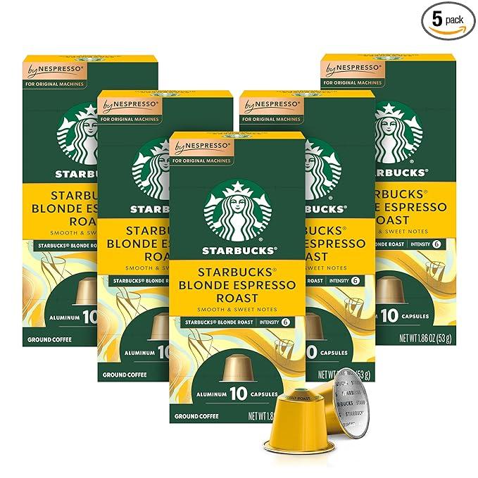 Starbucks by Nespresso Original Line Blonde Roast Espresso 10-count Espresso Pods
