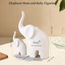 Gifts for Mom: 5.5 Elephant Mama and Baby Figurine - Mom Birthday Gifts from Daughter or Son - Elephant Gifts for Mothers Day and Christmas Keepsake Decor