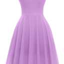 Ellames Women's 2026 Summer Dress Spaghetti Strap Cocktail Swing Beach Dresses V Neck Sundress (Purple, S)