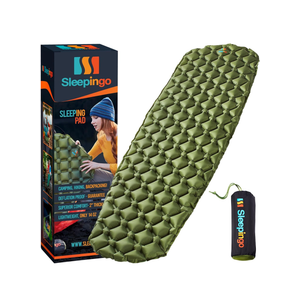 Ultralight Sleeping Mat - Inflatable & Compact Camping Air Mattress for Backpacking, Hiking, 2 Pack, Green