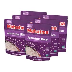 Mahatma Ready to Heat Jasmine Rice, Precooked Rice, Microwaveable in 90 Seconds, Six 8.8-Ounce Bags