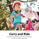 Schwinn Bike Basket for Kids Bike, with Light-Up Flowers Motion Activated, Fits Most Kids Bike Handlebars, Easy to Install Bicycle Accessories for Boys and Girls