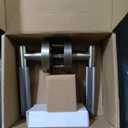 Asidrama 1 Pack Brushed Antique Brass Privacy Door Handles, Door Lever with Door Knobs Indoor for Bedroom or Bathroom, Heavy Duty Door Handles Interior with Locks for Left Right Sided Door 