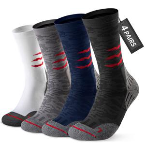 Bbfrey Crew Compression Socks for Men Women - Mild Support, Wicking Cushioned Compression Running Socks for Sport Basketball
