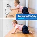 LIDER Flat-Face Outlet Extender with 3 Receptacles, Ultra-Thin Wall Plate Plug with Cord Extender and 3-Outlet Power Strip, 3ft Cord, LWE3-315-W, ETL-Listed, White