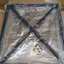 Vinyl Record Storage,Vinyl Record Holder Up to 80-100 Albums,4-Compartment Record Player Stand for Magazine,Book,CD,Files,Albums (12.2"D x 16.14"W x 14.3"H, Brown)