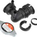 1 Set No.1643131490/1640162100 Engine Radiator Coolant Filler Neck with Radiator Cap for Lexus RX350 Base 3.5L V6 2007-2009