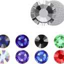 NHFGlitter Cold Fixation Crystal Cristales Non-Hotfix Silver Back Flatback Rhinestones for Bags Shoes Garment Phone DIY Nail Art,101,SS20 (5mm SS20 1440pcs)