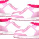 2 x Girl Basketball Sneaker Balloon Princess Shoes Mother's Day Birthday Foil Balloon Bridal Shower Tennis Sports Logo Decoration (Pink 4 Pcs)