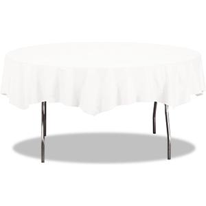 White Tissue/Poly 82" Octy/Round Paper Tablecover