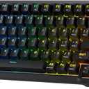 Redragon K724 PRO Wireless Gasket Gaming Keyboard w/Hype Screen & Knob, 81-Key Mechanical Keyboard, Easy-Control 1.14 TFT Info Display, 5-Layer Noise Dampening, Custom Linear Switch (Black)