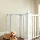 Cumbor 36" Extra Tall Baby Gate for Dogs and Kids with Wide 2-Way Door, 29.7"- 46" Width, and Auto Close Personal Safety for Babies and Pets, Fits Doorways, Stairs, and Entryways, White (29.7-46"W x 36"H)