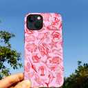 Case for iPhone 16 Pro Max,Frosted Case for Women Girls,Drop Scratch Protective Cover-Sea Life Ocean Shark Marine Pink