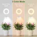 Wolezek 2 in 1 Grow Lights for Indoor Plants, 3 Colors Plant Lights for Indoor Growing with 360 Gooseneck, 48 LEDs Full Spectrum Plant Grow Lights Indoor, 6/12/16H Timer, 5 Brightness, White 3 Pack