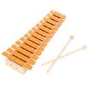 CertBuy CertBuy 13 Notes Glockenspiel Classic Wood Xylophone with 2 Mallets, Non-Slip Bottom & Echo Box Design, Handheld Percussion Musical Instrument Gift for Beginners