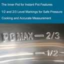 Replacement Pot for Instant Pot 8-Qt, 304 (18/8) Stainless Steel Inner Pot for Instant Pot 8-Quart, Upgrade Insert for Instantpot, Liner for Insta Pot 8 Qt with Thick Bottom, Non-Toxic (No Teflon)