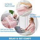 Huloo Sleep Weighted Blanket Twin 12lbs for Adult(48"72",Pink) Breathable Soft Minky Weighted Throw Blanket for All Season,Heavy Blanket with Premium Glass Beads