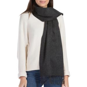 Fishers Finery Women's 100% Pure Cashmere Winter Scarf (Charcoal)