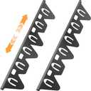 Stove Gap Covers Stainless Steel, 2 Pack Stove Gap Filler Oven Gap Filler, Adjustable Length 13.8" to 27.5", Heat Resistant & Easy Clean, Stove Counter Gap Cover for Kitchen Countertops Oven, Black