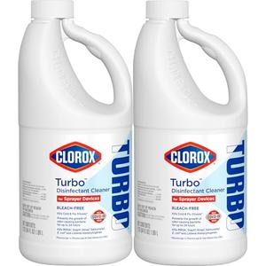 CLOROX Turbo Disinfectant Cleaner for Sprayer Devices, Bleach-Free, 64 Fluid Ounces (Pack of 8)