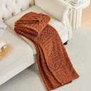 50x70 Inch Rust Throw Blanket - Soft & Fluffy Fleece, Cute & Aesthetic, Perfect for Sofa, Couch, Chair, Bed, Living Room & Bedroom, All-Season Use, Plush & Cozy Decorative Blanket