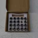 GAsupply 1/2 x 20 Lug Nuts, 1/2''-20 Closed End 6 Spline Tuner Lug Nut Set 1.38" 35mm Tall Conical Seat 60 Degree Lug Nuts, 20 Pack+1 Socket Key (Silver)