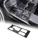 Aunginsy Center Control Gear Box Shift Knob Panel Sticker Cover Compatible with Toyota Tundra/Sequoia 2022-2024 Car Real Carbon Fiber Console Gear Shift Panel Trim Sticker Decorative Cover Accessories