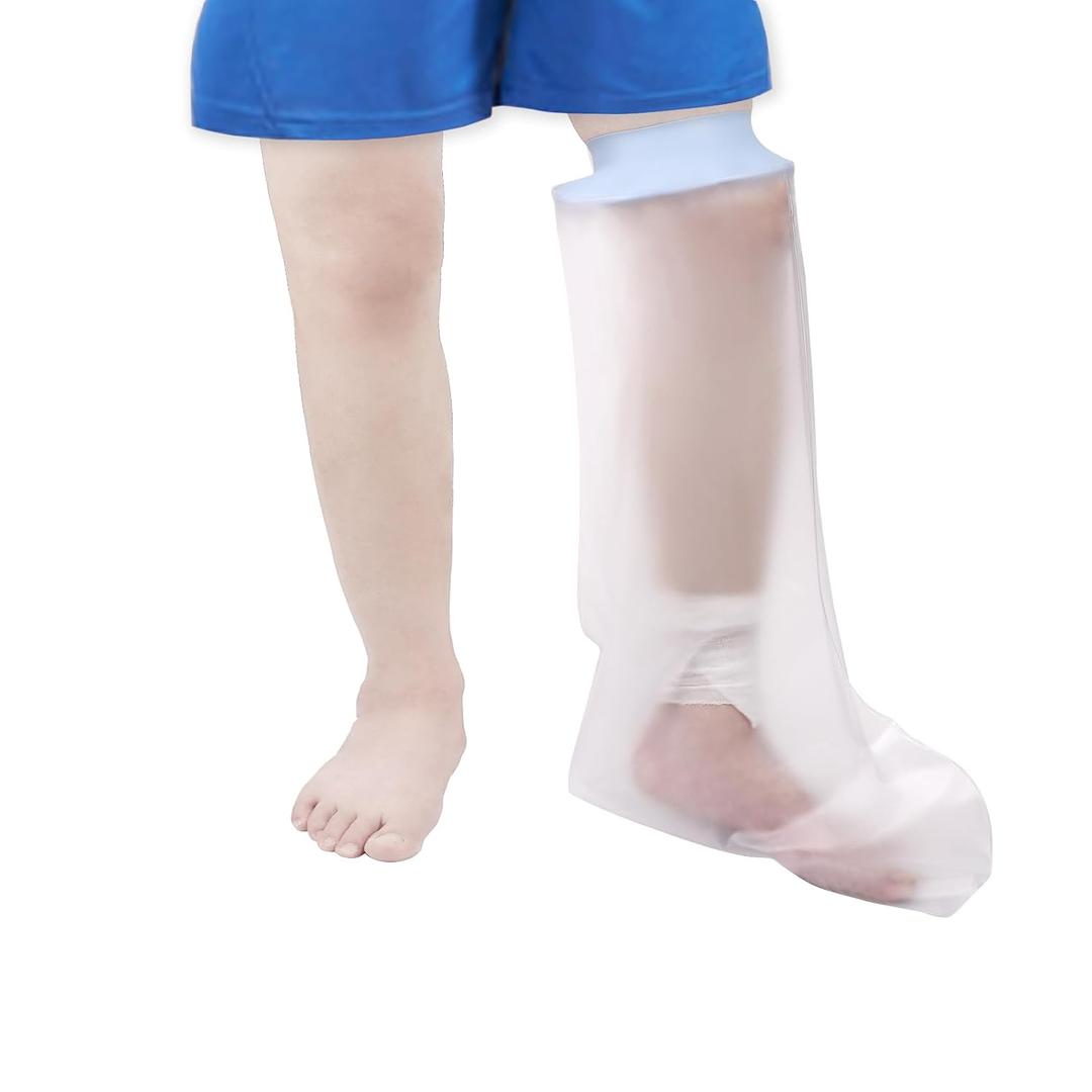 Waterproof Kids Leg Cast Cover for Showering Cast Covers for Shower Leg Kids Child Reusable Shower Bag for Leg Cast Protector for Leg, Foot, Ankle Wound, Small