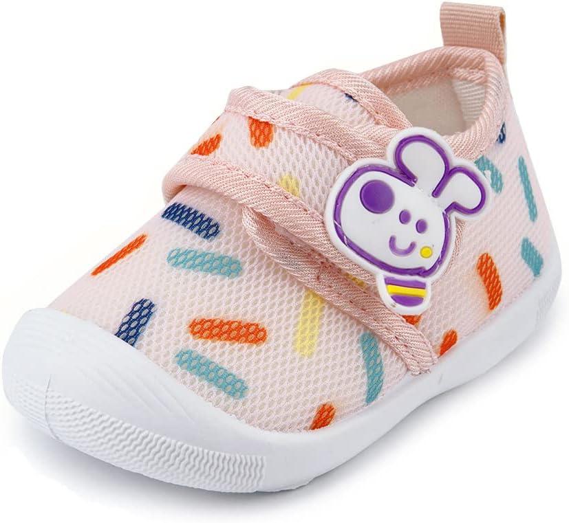 WILLFUN Toddler Squeaky Shoes Baby Boy Girl First-Walking Sneakers Infant Soft Sole Little Kid Trainers for 0-3-Year-old First Walkers