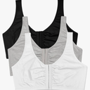 Fruit of the Loom Women's Multi-Pack Front Closure Cotton Bra Size 36