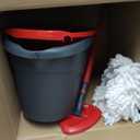 O-Cedar Easywring Microfiber Spin Mop & Bucket Floor Cleaning System with 1 Extra Refill,Red / Gray