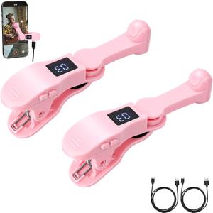 Sabary 2 Sets Auto Clicker for Smart Phone, Fast Screen Tapping Device Auto Tapper Continuous Click Simulation Finger for Game, Live Likes, Flash Deal, Reward Task, Plug and Play (Pink)