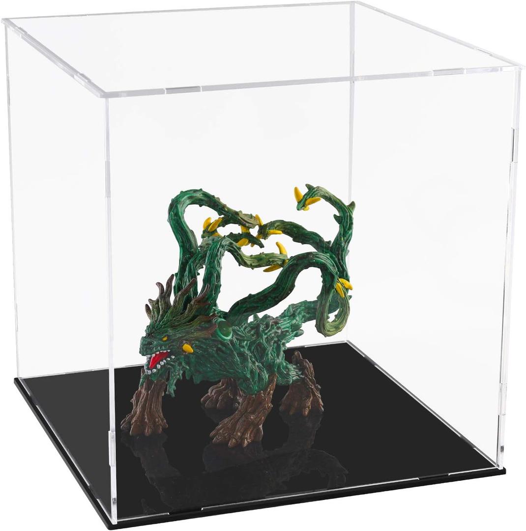 A+ DESIGN Clear Acrylic Display Case Assemble Collectibles Box Alternative Glass Case for Display Action Figures Home Storage & Organizing Toys (3x3x3 inch; 7.5x7.5x7.5 cm)