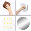 16'' Round Wall Mirror Sheet Self Adhesive, Non Glass, High Clear Acrylic Circle Mirror Decorative for Wall, Bathroom, Bedroom, Door, Deocr