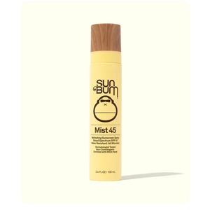 Sun Bum Original SPF 45 Sunscreen Mist - Broad Spectrum Moisturizing Facial Sunscreen Spray with Vitamin E - Hawaii 104 Act Compliant (Made without Octinoxate & Oxybenzone) - Travel Friendly - 3.4 oz, 2 Pcs