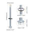 uxcell #14 x 3-9/16" Self Drilling Screws with Rubber Washer, 25pcs Zinc Plated Steel Roofing Screws Hex Head Self Tapping Screws with EPDM Washer for Metal to Metal