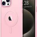 Hython Case for iPhone 15 Pro Case Magnetic Translucent Matte Phone Cases 6.1" [Compatible with MagSafe] Thin Slim Fit Shockproof Bumper Hard Protective Cover for Women Men Girls, Frosted Tender Pink