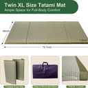 DOLEMODUO 1.2" Thick Japanese Tatami Mat,39" x 78.7" Natural Igusa Grass Floor Mat for Yoga & Meditation, Breathable & Traditional Japanese Floor Tatami Mat for Sleeping(Twin XL)