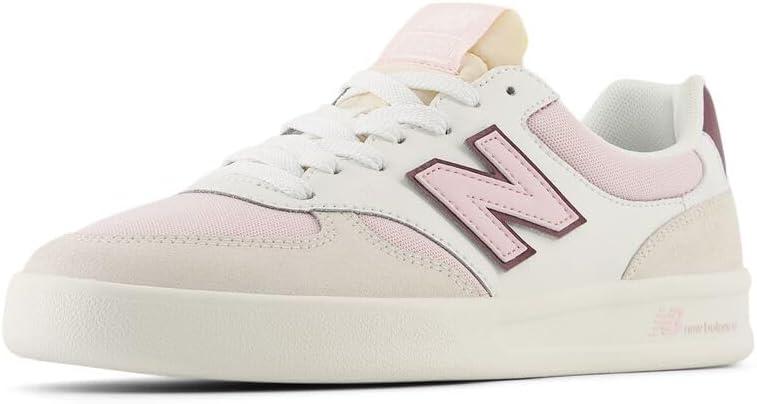 New Balance mens 300 V3 Court (8 Wide, Sea Salt/White/Rose Sugar)