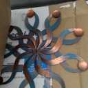 DREAMSOUL 22" Large Wind Spinners Outdoor, Outdoor Metal Kinetic Wind Spinners for Yard and Garden (Blue(22 inch))