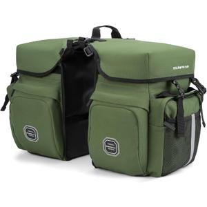 Sunpeak Bike Bag Accessories Panniers for Bicycle Rear Rack Bag 45L Waterproof Mountain Electric Bike Saddle Bag for Cycling Traveling Commuting Green
