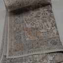 Bavni 2x5 Washable Runner Rug for Hallway, Vintage Grey Rug with Non-Slip Backing, Oriental Distressed Print Indoor Kitchen Runner, Low Pile Thin Soft Small Rugs for Entryway, Bedroom, Laundry Room