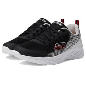 Skechers Kids Boys Microspec Ii Sneaker, Black/Silver, 11 Little Kid