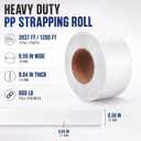 Amylove 1/2 in Strapping, 600 Lbs Heavy Duty Polypropylene Strapping Roll