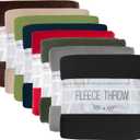 (24 Pack) Bulk Fleece Fall Throw Blankets 50x60 for Wedding Favors, Homeless Women, Men, Homes, Bed, Sofa, Couch, Office, Pet Blankets, Travel | Soft Warm Lightweight Throw Blankets in Bulk (8 Color)