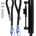 Solarhome New Hydraulic Top Link Cat. 2-2 with Locking Block 22 3/8 - 33 1/2 with 2 x Hose, 2-Way Check Valve Hydraulic Cylinder Compatible with Tractors, Excavators