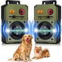 Rechargeable Ultrasonic Dog Control Devices, Anti Barking Device for Dogs 33FT Silencer Sonic Barking Deterrent for Indoor/Outdoor, Auto Bark Deterrent Devices with 3 Modes Safe for Dog & People